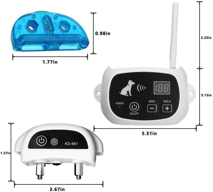 Wireless Dog Fence Waterproof Electric Dog Training Collar Electronic Safety Pet Fence for Small Meduim and Larger Dogs