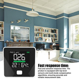 Best PM2.5 Detector for Home Office 3 in 1 indoor Air Quality Monitor for PM 2.5 Temperature Humidity