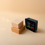 Portable 9-in-1 Indoor Air Quality Monitor for Home, Office, School Detects PM2.5, PM1.0, PM10, CO2, TVOC, HCHO, Temperature & Humidity