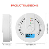 Best Carbon Monoxide Detector for Home Kitchen Battery Operated CO Alarm Meter with LED Digital Display