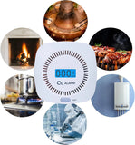 Portable Carbon Monoxide Detectors Battery Powered for House Kitchen CO Alarm Tester