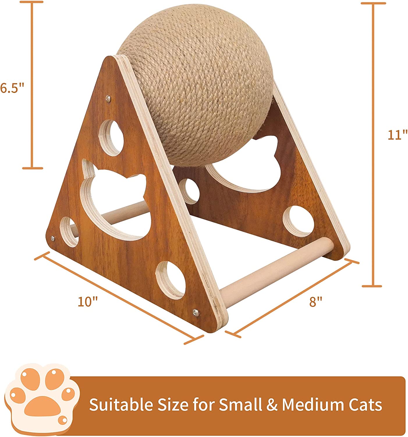 Cat Scratcher Toy Natural Sisal Cat Scratching Ball for Cats and Kittens