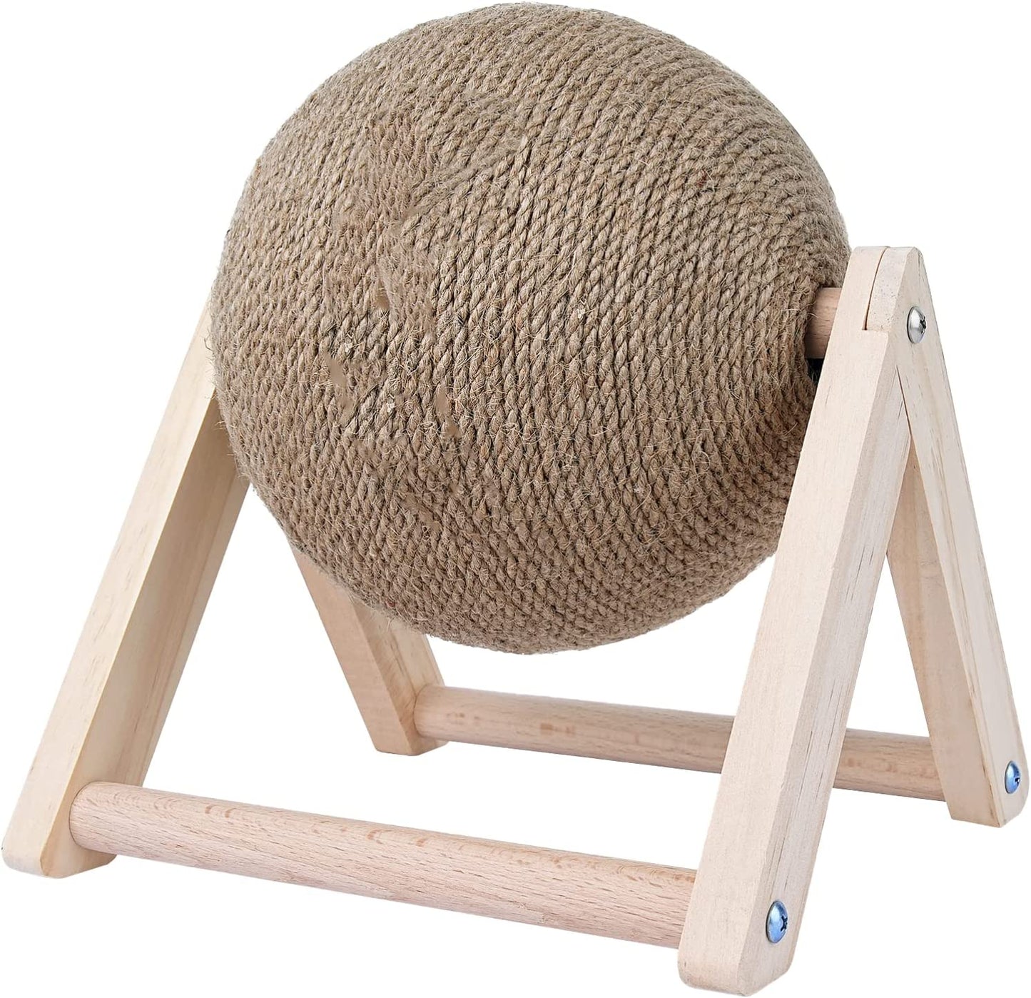Cat Scratching Ball Toy Wood Scratching Toy for Cats & Kittens, Indoor Interactive Pet Toy