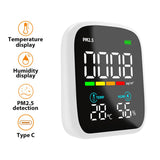 Indoor PM2.5 Air Quality Detector for Home, Office, School Air Quality Tester with PM 2.5, Temperature, Humidity Detector