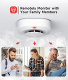 Smoke Detector with Fire Alarm Wireless Smoke Alarm with Real-Time App Notifications