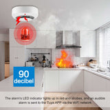 Smoke Detector with Fire Alarm Wireless Smoke Alarm with Real-Time App Notifications