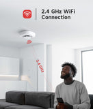 Smoke Detector with Fire Alarm Wireless Smoke Alarm with Real-Time App Notifications