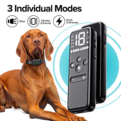 Dog Training Collar Rechargeable Shock Collar for Dogs with Vibration Beep for Small, Medium, Large Dogs