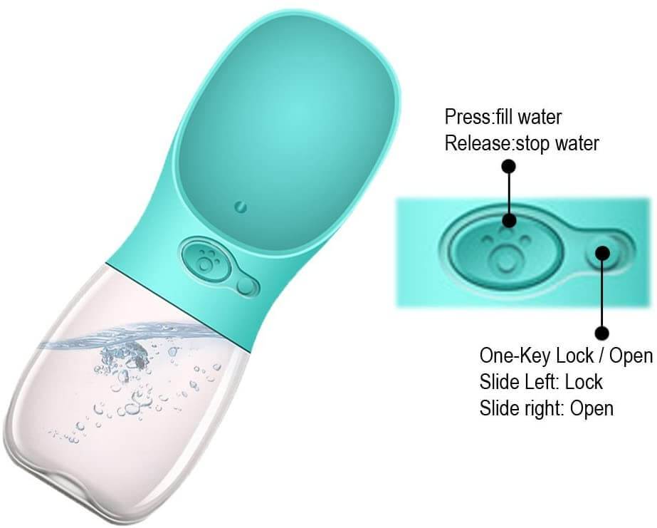 Dog Water Bottles For Walking, Portable Puppy Water Dispenser Leak Proof - vacatime