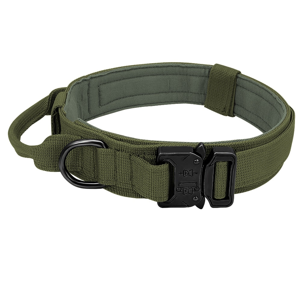 Military Tactical Dog Collar Leash for German Shepard Medium Large Dog Pet Collars For Walking Training Dog with Control Handle