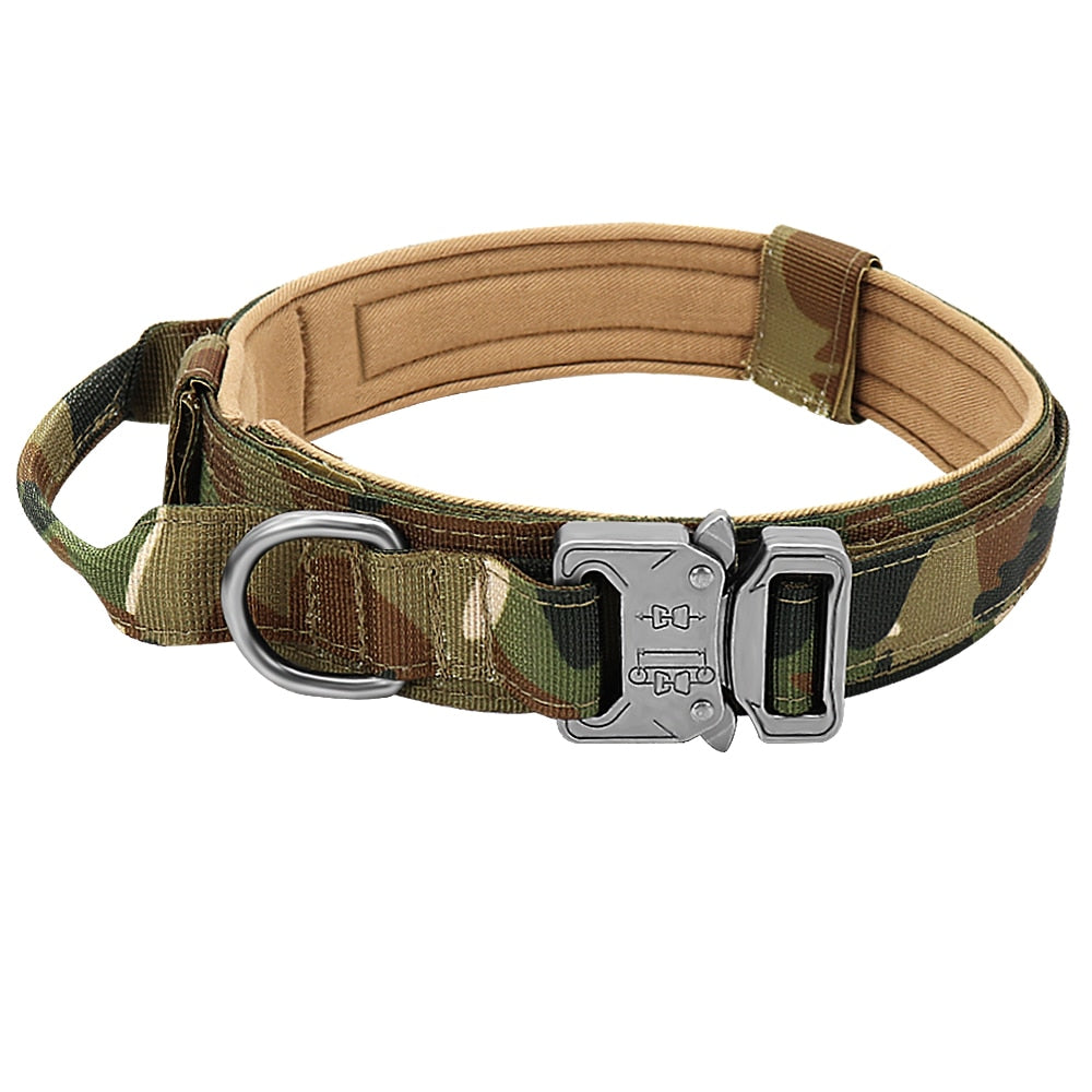 Military Tactical Dog Collar Leash for German Shepard Medium Large Dog Pet Collars For Walking Training Dog with Control Handle