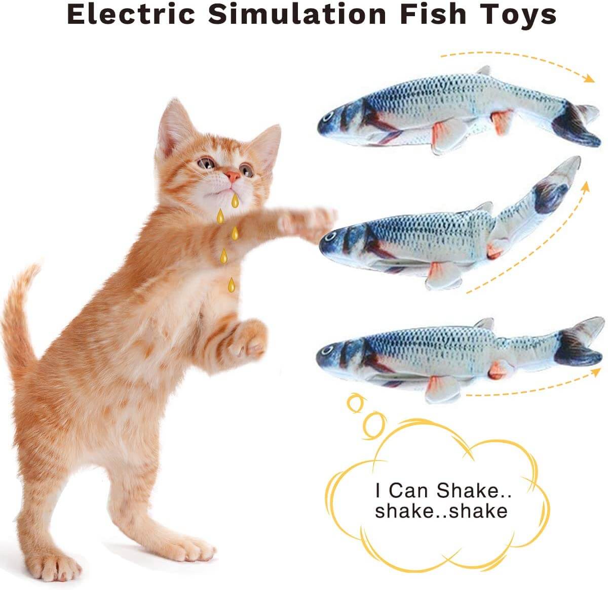 Moving Cat Kicker Fish Toy/Details 3