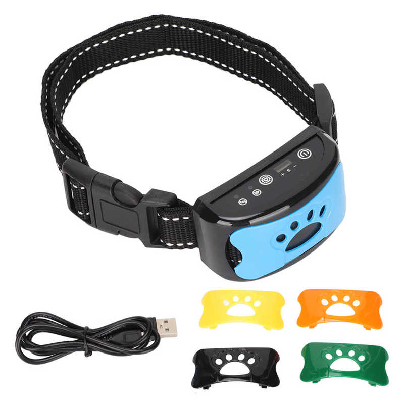 Dog Barking Control Device Rechargeable Waterproof Anti-Barking Collar for Pets Trainings