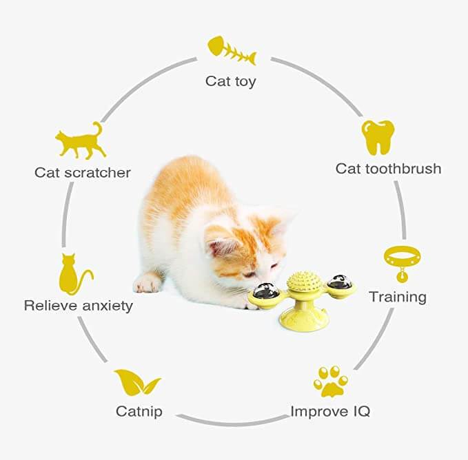 Cat Toys For Indoor Cats, Windmill Cat Toy 2020 latest - vacatime