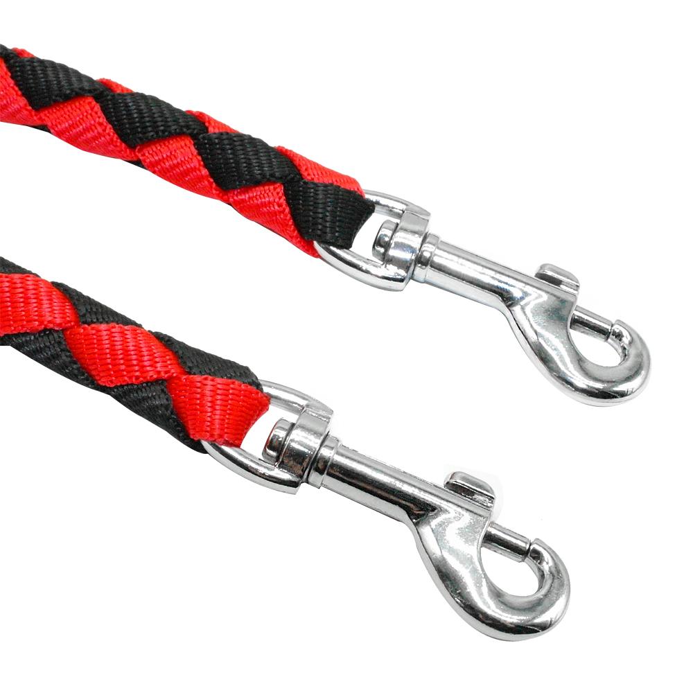 Powerful Double Dog Leash 2 in 1 Braided Nylon Dual Dog Leash Double Lead Rope