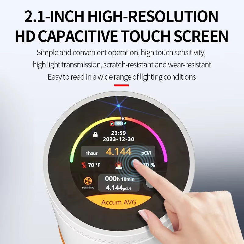 Professional Radon Detector for Home and Basement with Humidity & Temperature Sensor