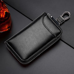 Premium Leather Car Key Holder Vacatime Keychain Case Wallet