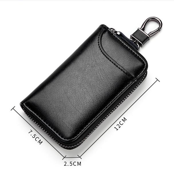 Premium Leather Car Key Holder Vacatime Keychain Case Wallet