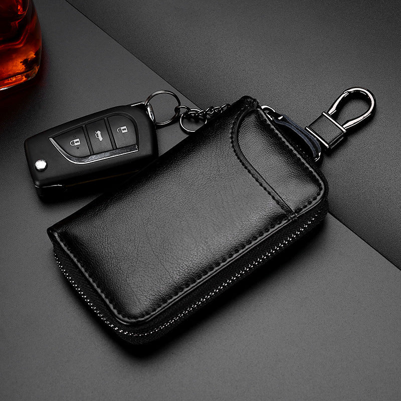 Premium Leather Car Key Holder Vacatime Keychain Case Wallet