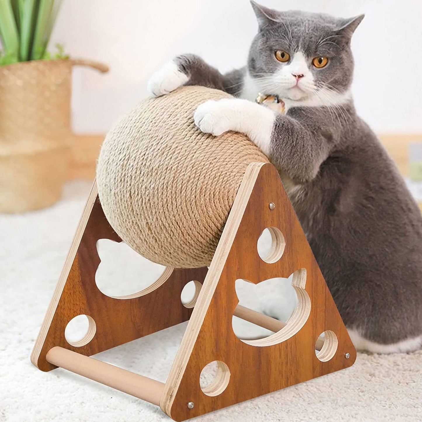 Cat Scratcher Toy Natural Sisal Cat Scratching Ball for Cats and Kittens