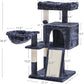 Cat Tree with Sisal Scratching Posts Cat Tower with Scratching Board Multi-Level Cat Condo with Basket,