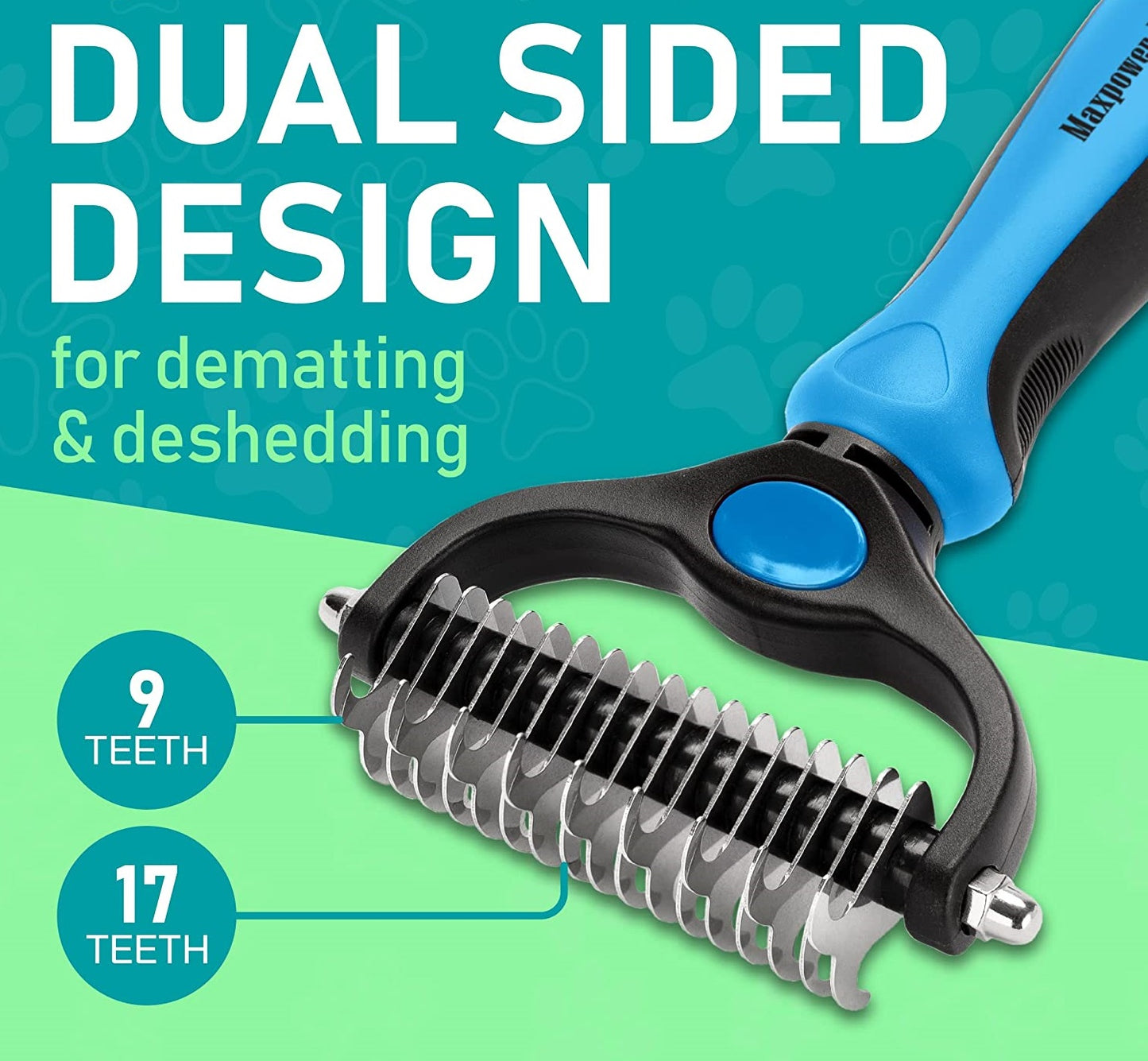 Dog Grooming Brush Double Sided Shedding Pet Brush and Comb for Dogs and Cats