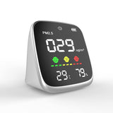 Smart PM2.5 Air Quality Monitor with Temperature & Humidity Sensors LED Display for Home & Office