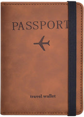 Passport Wallet Case Vacatime Passport Holder with Credit Card Slot and Boarding Pass Slot