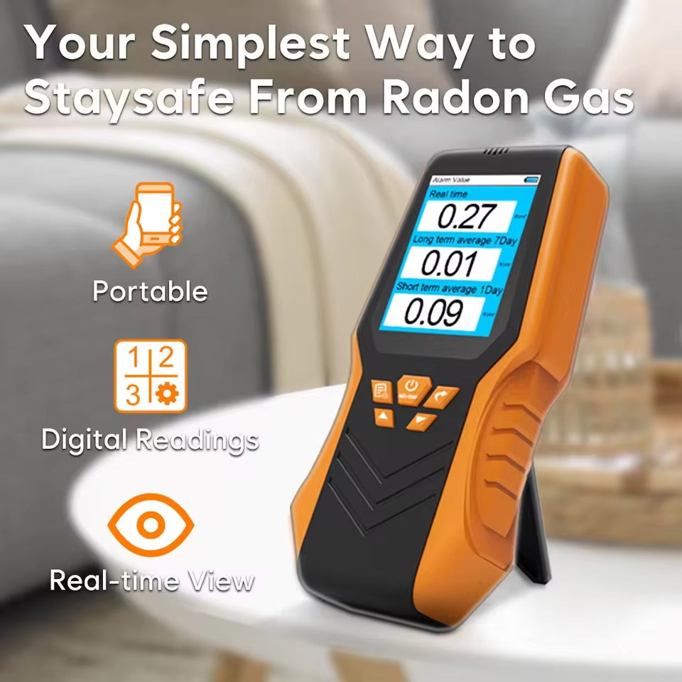 Best Radon Gas Detector for Home with LCD Display for Continuous and Long-Term Monitoring
