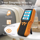 Randon Detector Handhold Digital Home Radon Tester with LCD Display for Continuous and Long-Term Monitoring