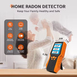 Randon Detector Handhold Digital Home Radon Tester with LCD Display for Continuous and Long-Term Monitoring