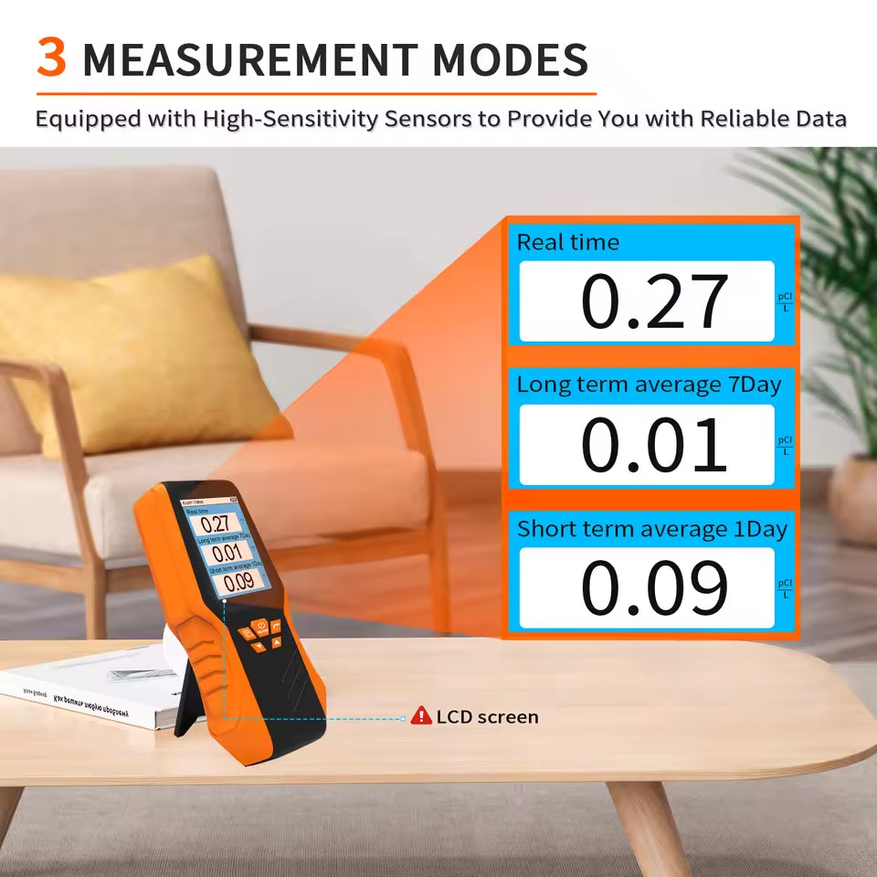 Best Radon Gas Detector for Home with LCD Display for Continuous and Long-Term Monitoring