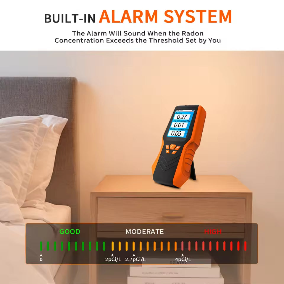 Best Radon Gas Detector for Home with LCD Display for Continuous and Long-Term Monitoring