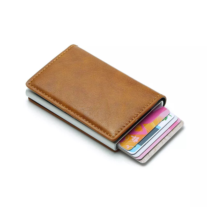 Credit Card Holder for Men Women Leather RFID Wallet Case