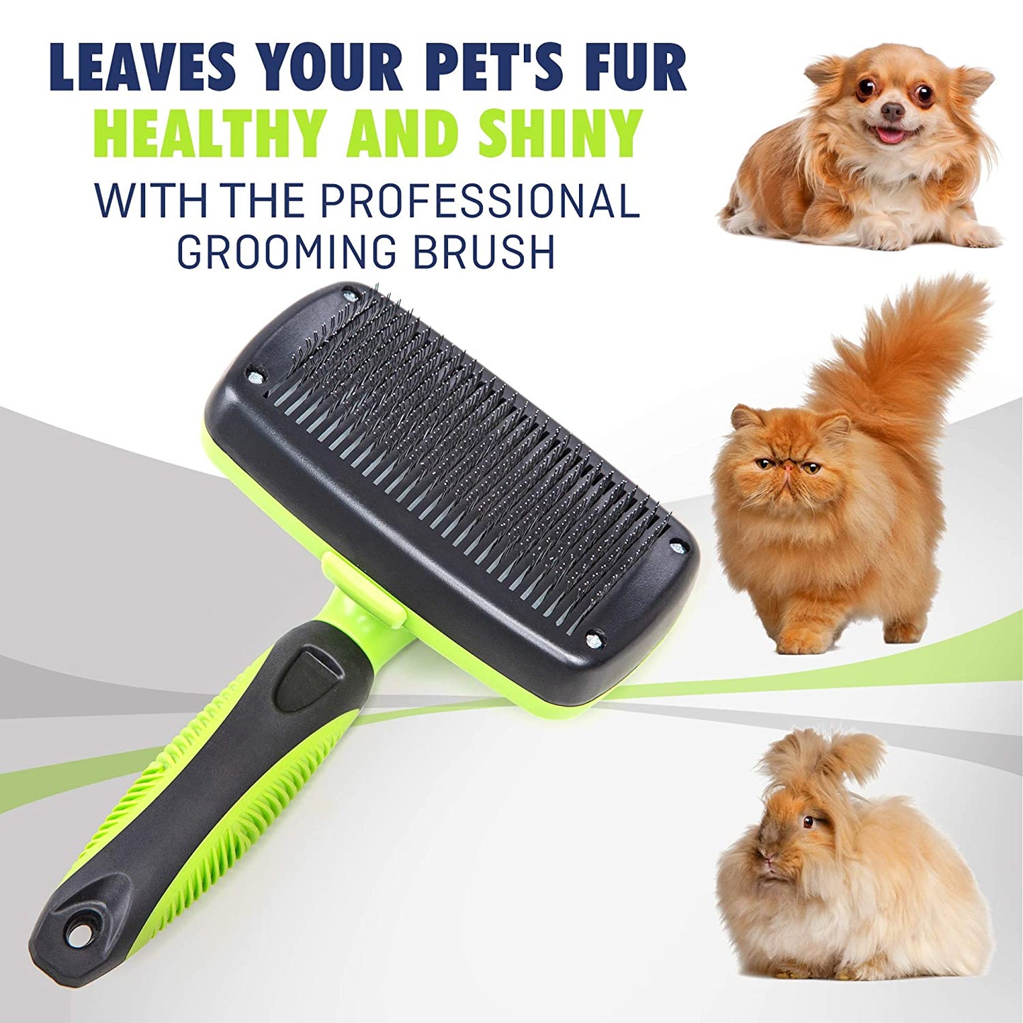 Self Cleaning Slicker Brush for Dogs Cats & Pets Hair Remover