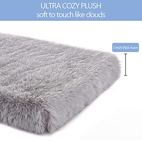 Plush Calming Dog Bed for Large Dogs Pet Bed with Waterproof Removable Cover Nonslip Bottom