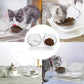 Cat Bowls Double Cat Dog Pet Food Water Bowls 15°Tilted Raised - VACATIME
