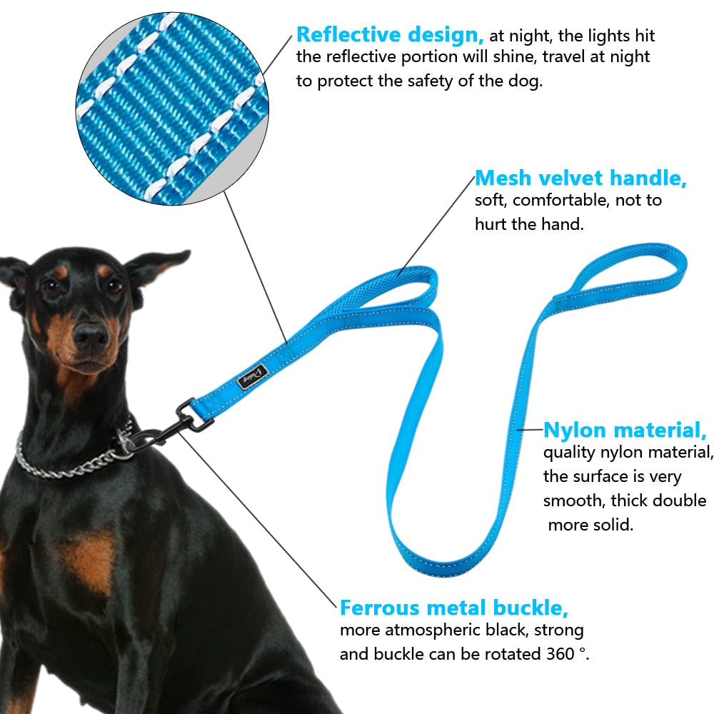 Double Handle Heavy Duty Dog Leash for Control Safety Training